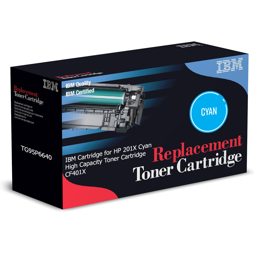 IBM Ultimate HP 201X Cyan High Capacity Toner Cartridge (CF401X) (IBM TG95P6640)