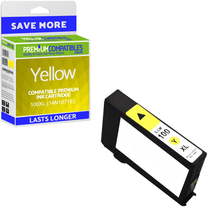 Compatible Lexmark 100XL Yellow High Capacity Ink Cartridge (14N1071E)