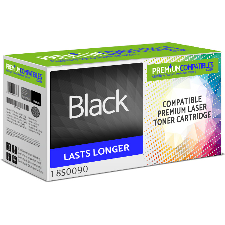 Compatible Lexmark 18S0090 Black Toner Cartridge (18S0090)