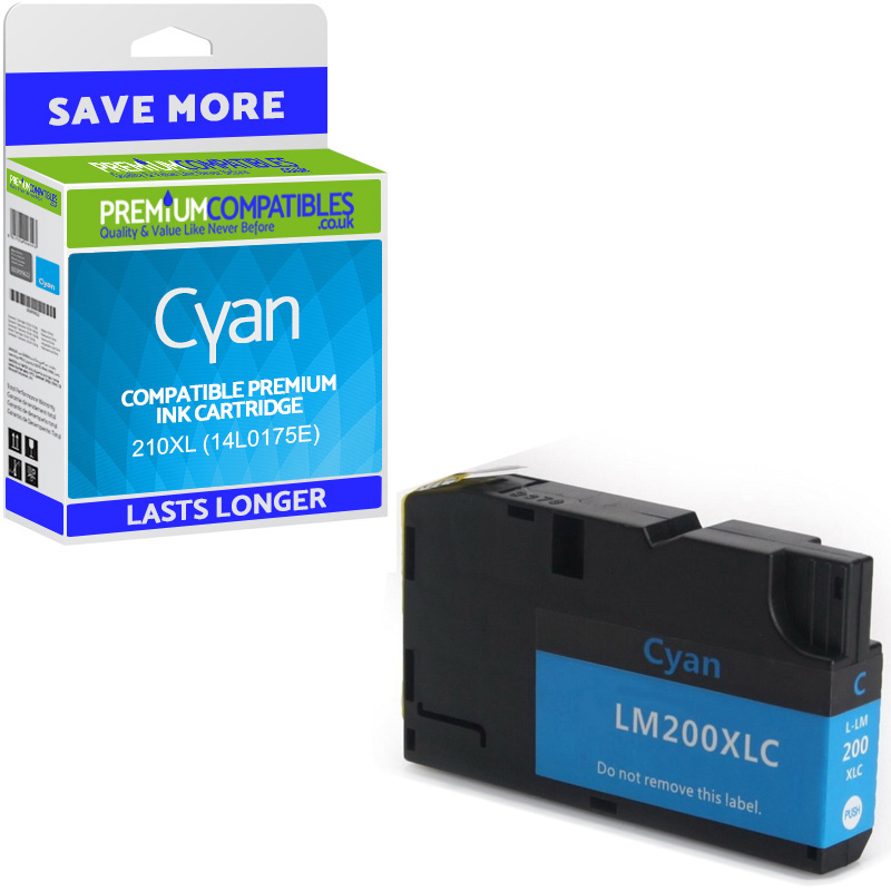 Compatible Lexmark 210XL Cyan High Capacity Ink Cartridge (14L0175E)