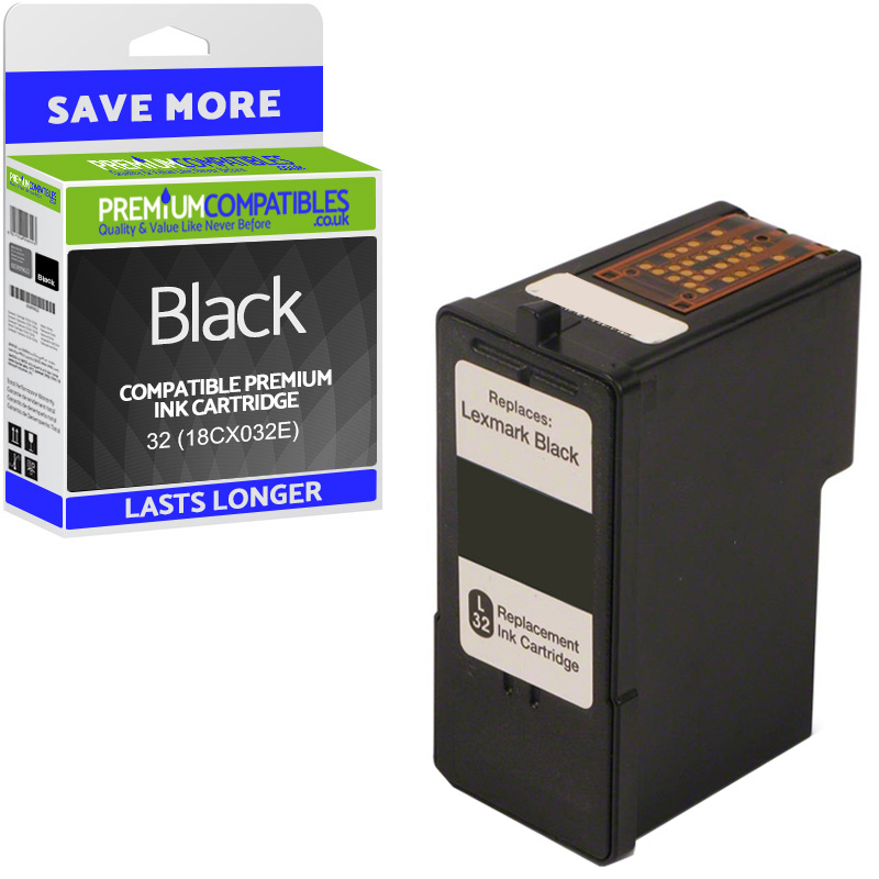 Premium Remanufactured Lexmark 32 Black Ink Cartridge (18CX032E)