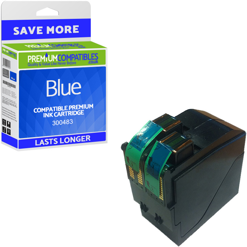 Premium Remanufactured Neopost 300483 Blue Franking Ink Cartridge (10183-801)