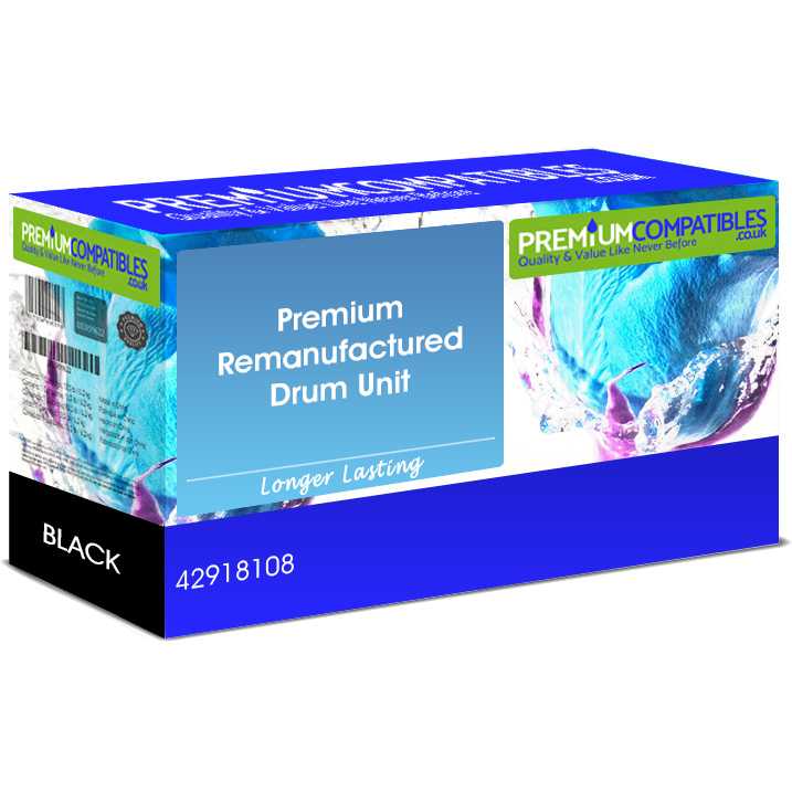 Premium Remanufactured OKI 42918108 Black Image Drum Unit (42918108)