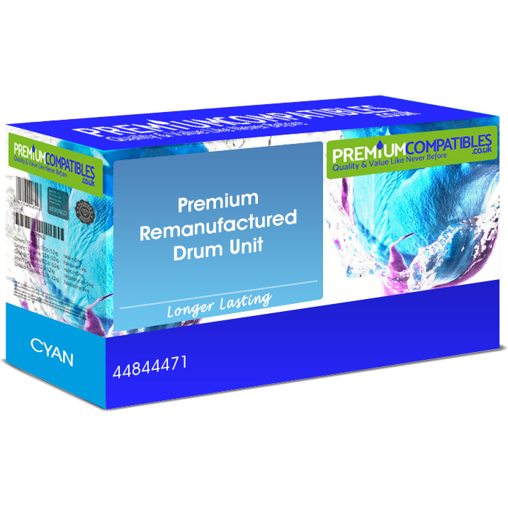 Premium Remanufactured Oki 44844471 Cyan Drum Unit (44844471)