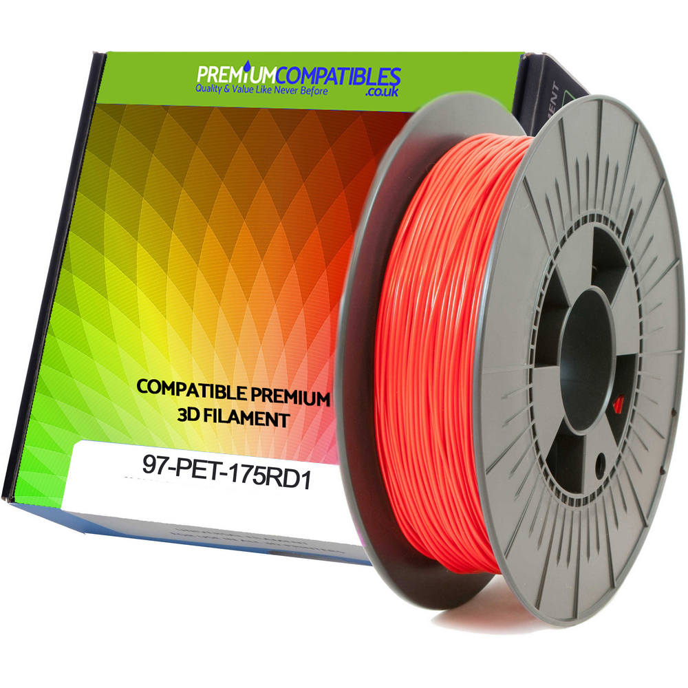 Compatible PETG 1.75mm Red 1kg 3D Filament (97-PET-175RD1)