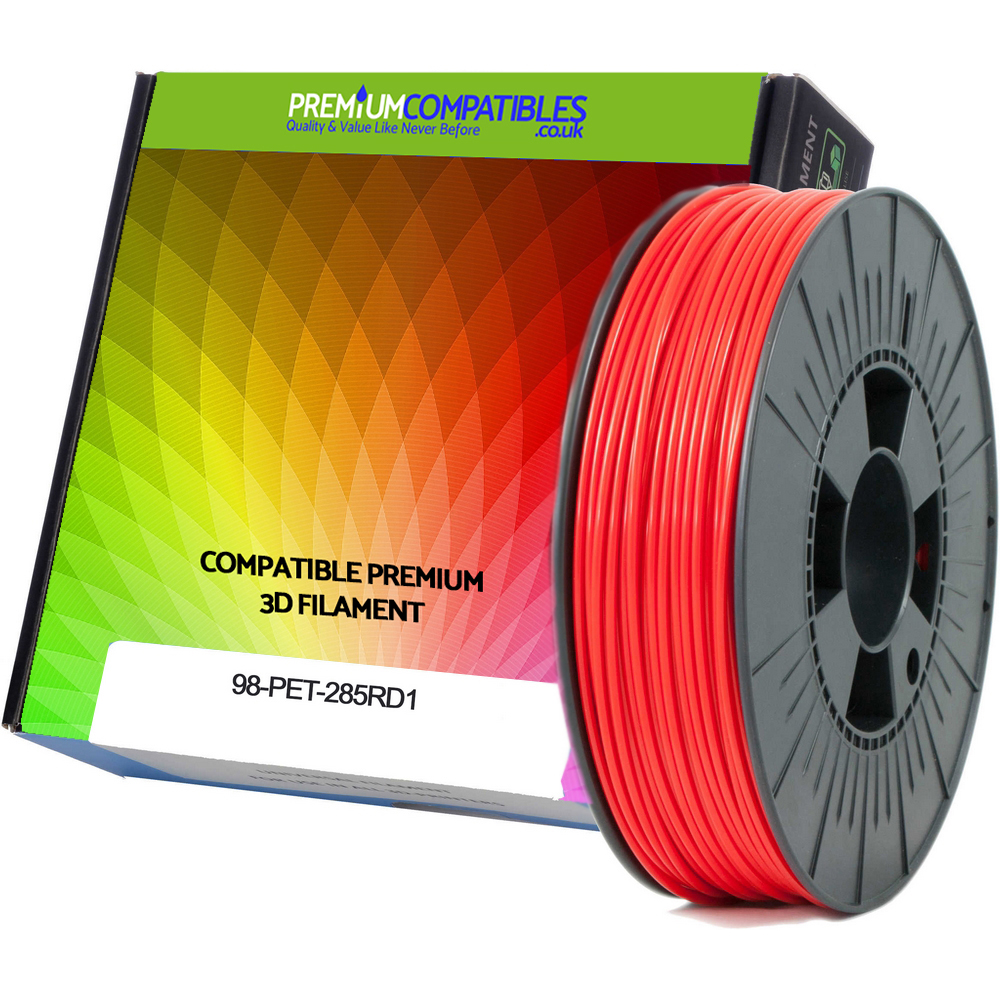 Compatible PETG 2.85mm Red 0.5kg 3D Filament (98-PET-285RD1)
