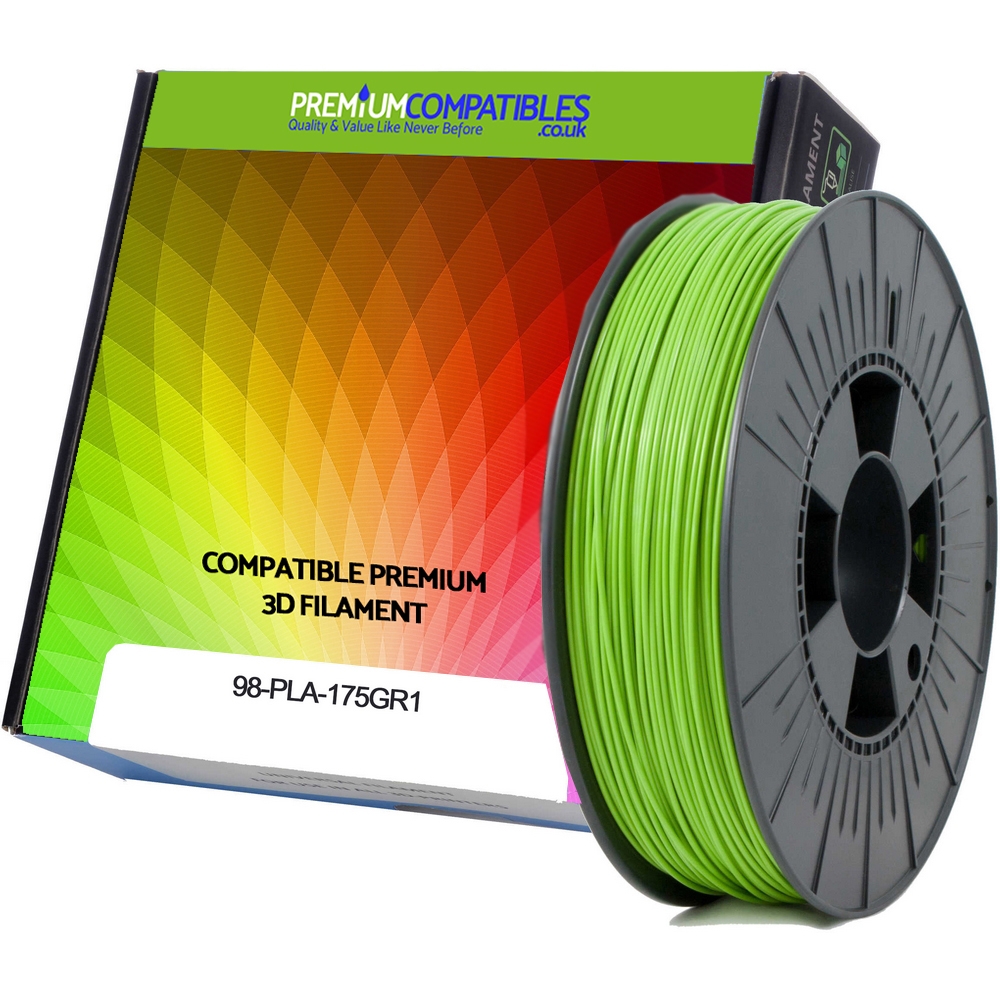 Compatible PLA 1.75mm Apple Green 0.5kg 3D Filament (98-PLA-175GR1)