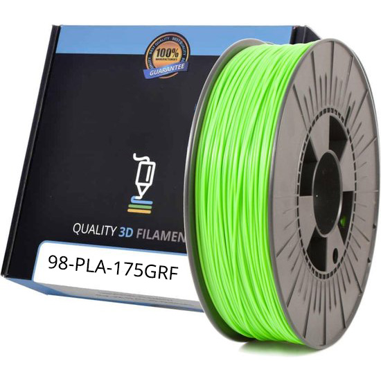 Compatible PLA 1.75mm Green Fluor 1kg 3D Filament (PLA175GRF)