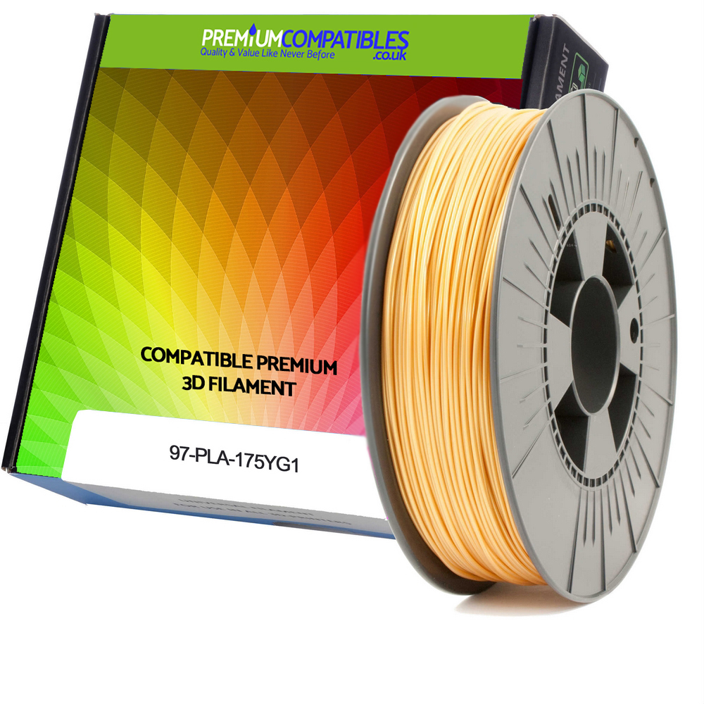Compatible PLA 1.75mm Yellow Gold 1kg 3D Filament (97-PLA-175YG1)
