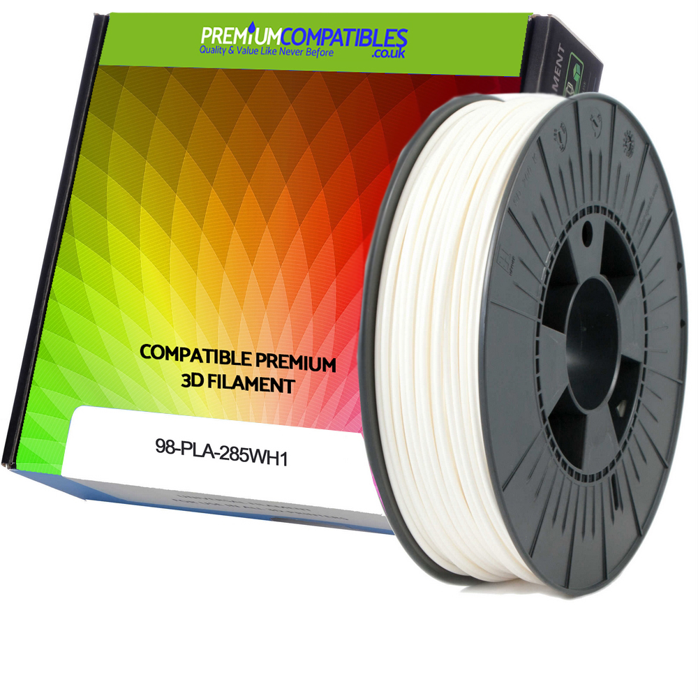 Compatible PLA 2.85mm White 0.5kg 3D Filament (98-PLA-285WH1)