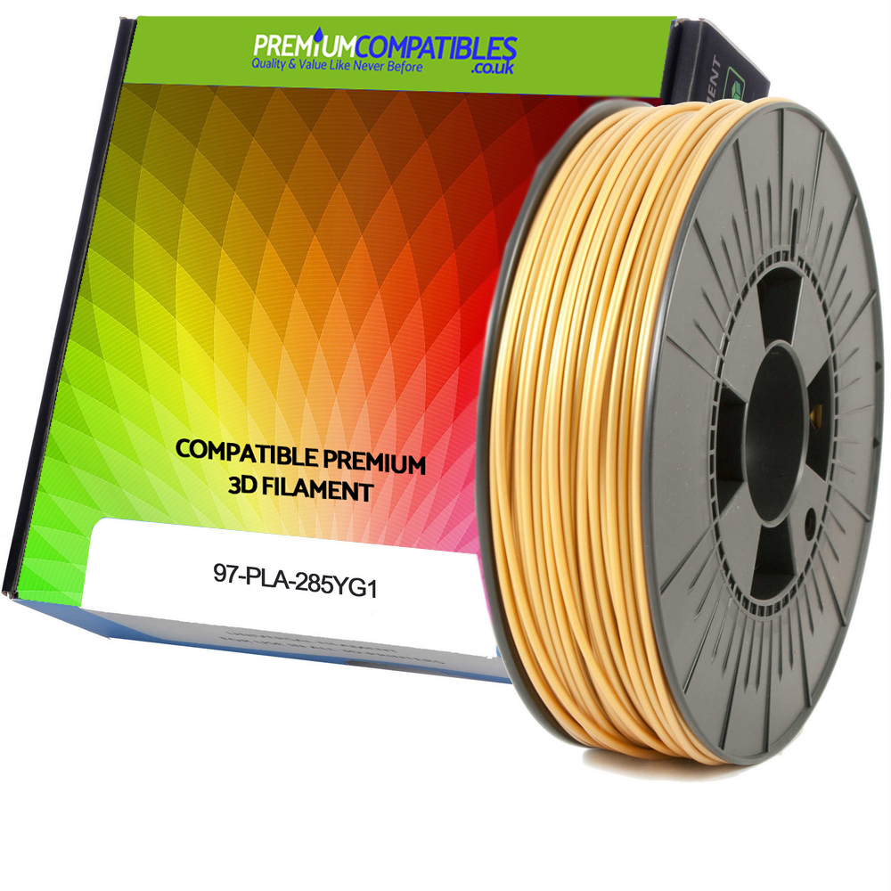 Compatible PLA 2.85mm Yellow Gold 1kg 3D Filament (97-PLA-285YG1)
