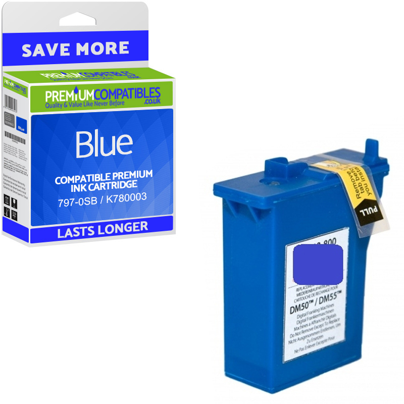 Compatible Pitney Bowes 797-0SB / K780003 Blue Franking Ink Cartridge (10020-801)