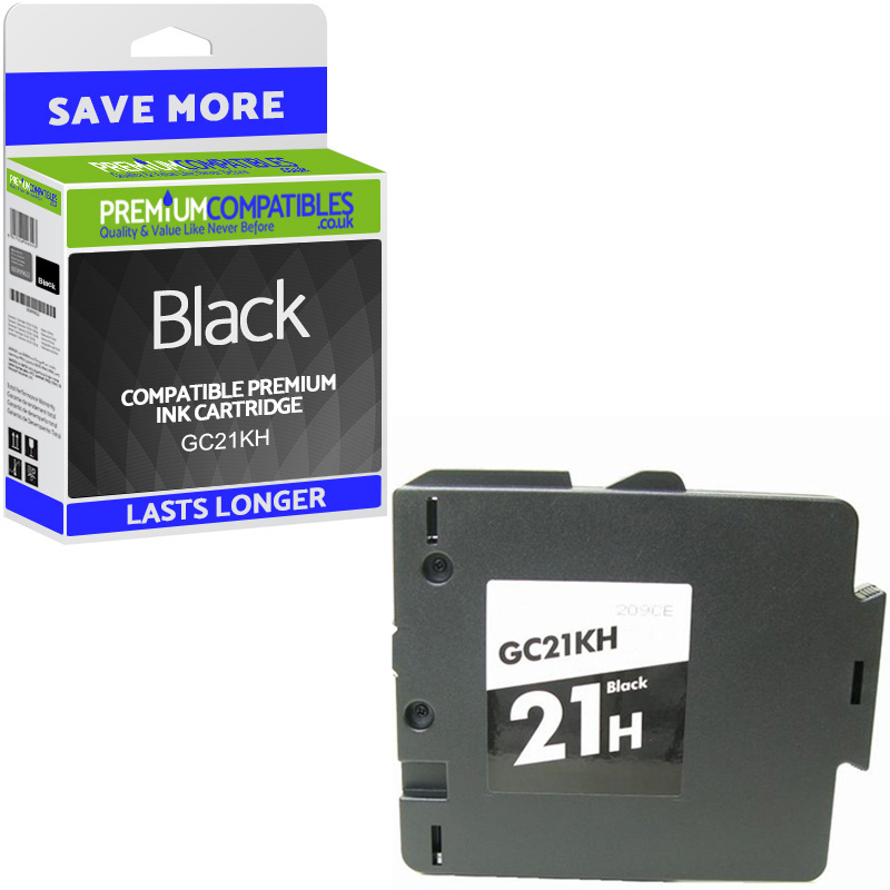 Compatible Ricoh GC21KH Black High Capacity Gel Ink Cartridge (405536)