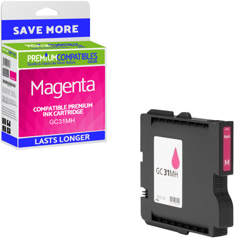 Compatible Ricoh GC31MH Magenta High Capacity Gel Ink Cartridge (405703)