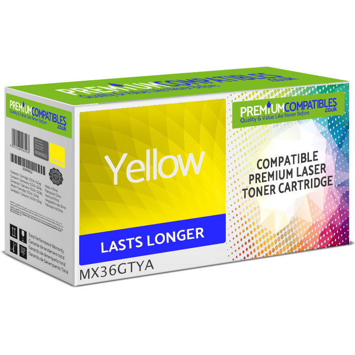 Compatible Sharp MX36GTYA Yellow Toner Cartridge (MX36GTYA)