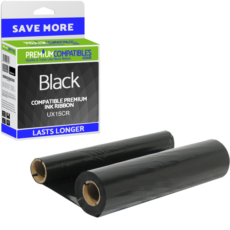 Compatible Sharp UX15CR Black Ink Film Ribbon (FO-15CR/UX15CR)