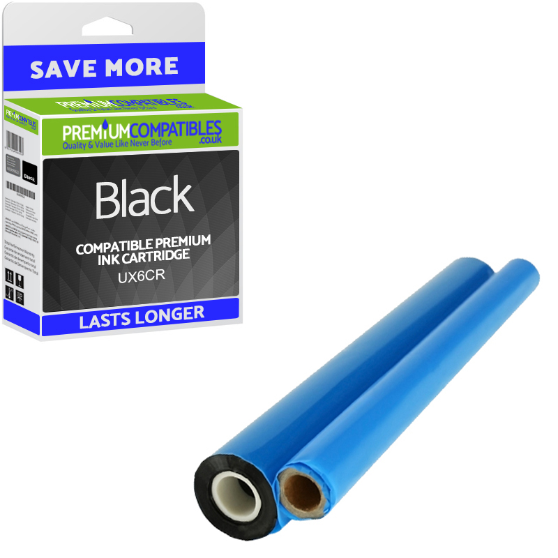 Compatible Sharp UX6CR Black Ink Ribbon (UX6CR)