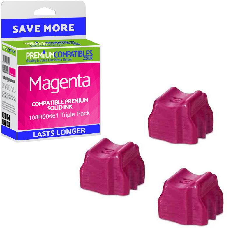 Compatible Xerox 108R00661 Magenta Triple Pack Solid Ink (108R00661)