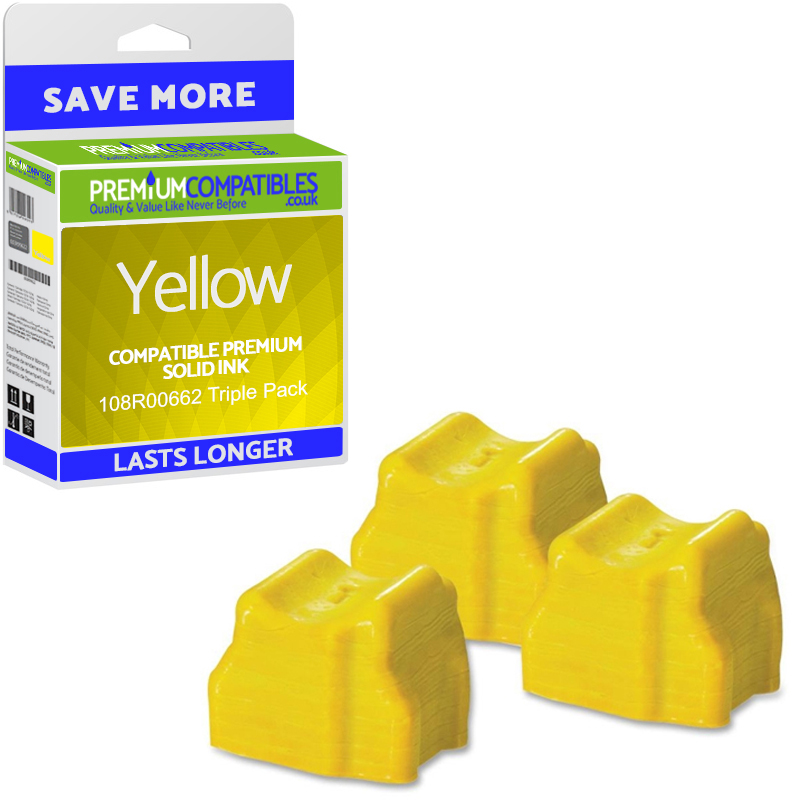 Compatible Xerox 108R00662 Yellow Triple Pack Solid Ink (108R00662)