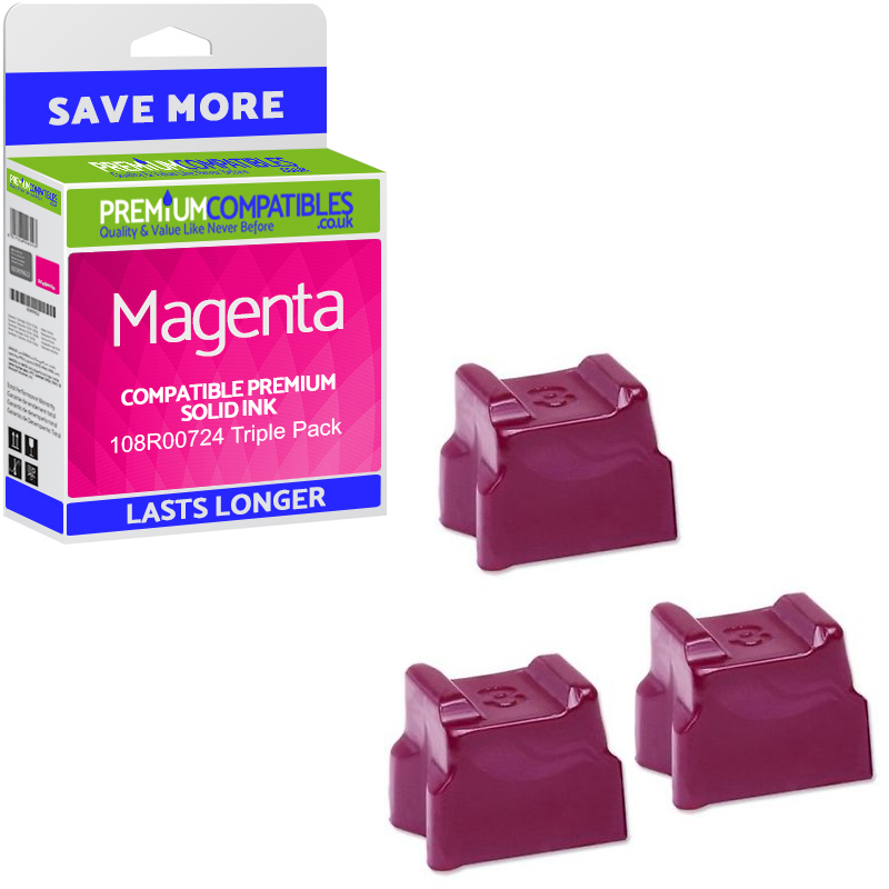 Compatible Xerox 108R00724 Magenta Triple Pack Solid Ink (108R00724)