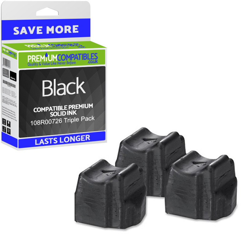 Compatible Xerox 108R00726 Black Triple Pack Solid Ink (108R00726)