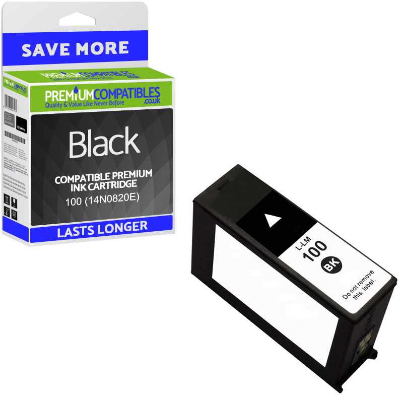 Compatible Lexmark 100 Black Ink Cartridge (14N0820E)