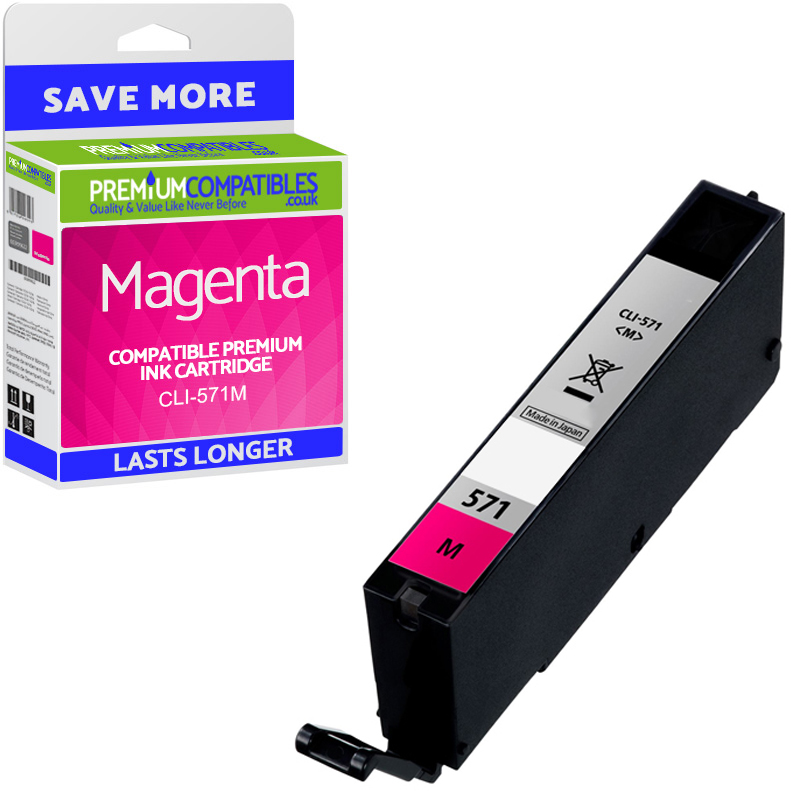 Compatible Canon CLI-571M Magenta Ink Cartridge (0387C001)