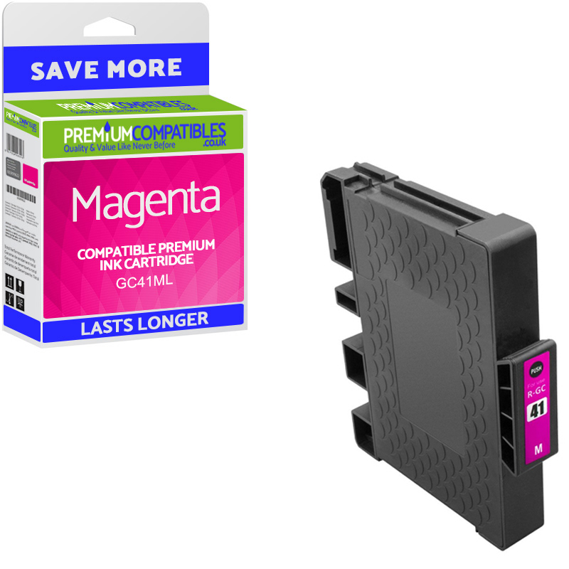 Compatible Ricoh GC41ML Magenta Gel Ink Cartridge (405767)