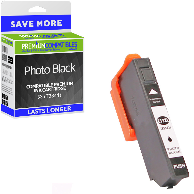 Compatible Epson 33 Photo Black Ink Cartridge (C13T33414010) T3341 Oranges