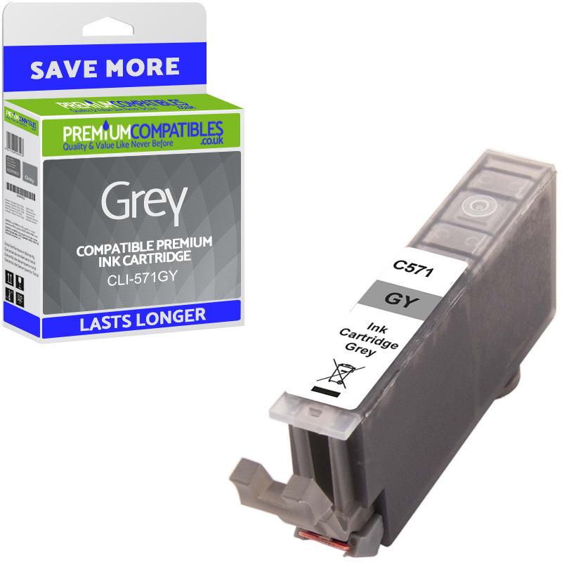 Compatible Canon CLI-571GY Grey Ink Cartridge (0389C001)