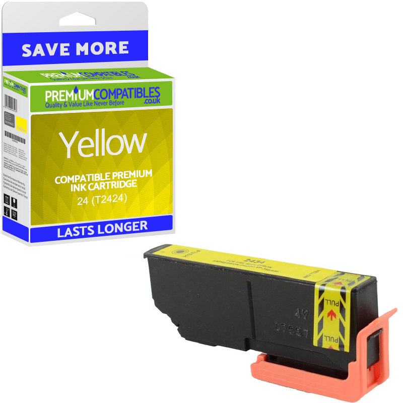 Compatible Epson 24 Yellow Ink Cartridge (C13T24244010) T2424 Elephant