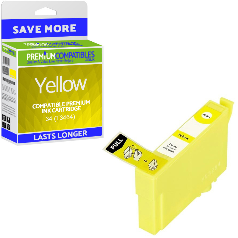 Compatible Epson 34 Yellow Ink Cartridge (C13T34644010) T3464 Golf Ball