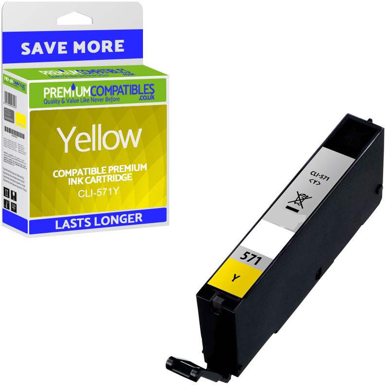 Compatible Canon CLI-571Y Yellow Ink Cartridge (0388C001)