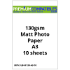 Compatible A3 130gsm Matt Photo Paper - 10 sheets