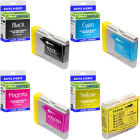 Compatible Brother LC1000 CMYK Multipack Ink Cartridges (LC1000VALBPRF)