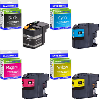 Compatible Brother LC12E CMYK Multipack Ink Cartridges (LC12EBK/C/M/Y)