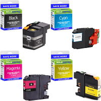 Compatible Brother LC22E CMYK Multipack Ink Cartridges (LC22EBK/C/M/Y)
