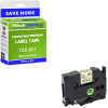 Compatible Brother TZe-821 Black on Gold 9mm x 8m P-Touch Label Tape (TZe821)