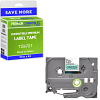 Compatible Brother TZe721 Black On Green 9mm x 8m Laminated P-Touch Label Tape (TZE-721)