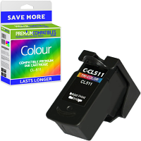 Premium Remanufactured Canon CL-511 Colour Ink Cartridge (2972B001)