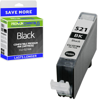Compatible Canon CLI-521BK Black Ink Cartridge (2933B001)
