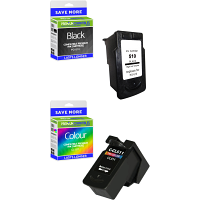 Premium Remanufactured Canon PG-510 / CL-511 Black & Colour Combo Pack Ink Cartridges (2970B010)