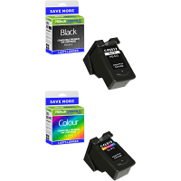 Premium Remanufactured Canon PG-512 / CL-513 Black & Colour Combo Pack High Capacity Ink Cartridges (2969B001 & 2971B001)