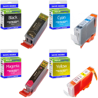 Compatible Canon PGI-5 Black & CLI-8 Cyan Magenta Yellow Multipack Ink Cartridges (0621B029 / 0628B001)