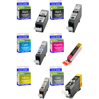 Compatible Canon PGI-520BK / CLI-521 C, M, Y, K, GY Multipack Ink Cartridges (2932B001 / 2933B010 / 2937B001)