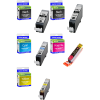Compatible Canon PGI-520BK / CLI-521 C, M, Y, K Multipack Ink Cartridges (2932B001 / 2933B010)