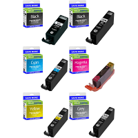 Compatible Canon PGI-525PGBK / CLI-526 C, M, Y, K, GY Multipack Ink Cartridges (4529B001 / 4540B017 / 4544B001)