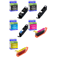 Compatible Canon PGI-550PGBKXL / CLI-551XL Multipack Set Of 5 High Capacity Ink Cartridges (PGI-550XL /CLI-551XLBK/C/M/Y)
