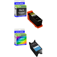 Compatible Dell X770N / X771N Black & Colour Combo Pack High Capacity Ink Cartridges (592-11295 & 592-11297)