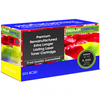 Premium Remanufactured Dell XMHGR Yellow Extra Longer Lasting Toner Cartridge (593-BCBD)